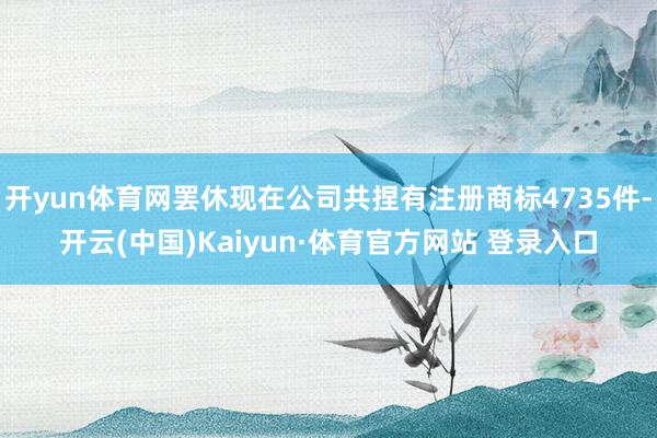开yun体育网罢休现在公司共捏有注册商标4735件-开云(中国)Kaiyun·体育官方网站 登录入口