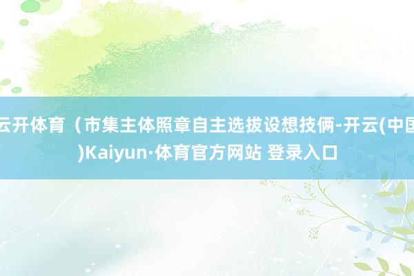 云开体育（市集主体照章自主选拔设想技俩-开云(中国)Kaiyun·体育官方网站 登录入口